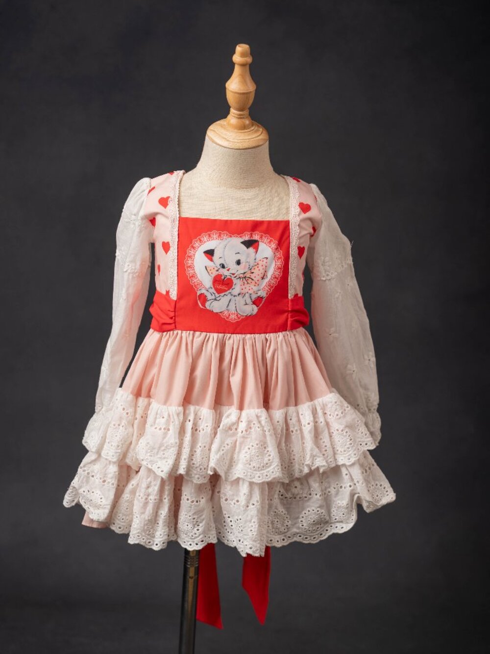 Be Girl Clothing Kitten Valentine's Day Dress, size 3/4